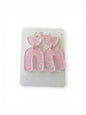 Blush Lace Arch Statement Earrings
