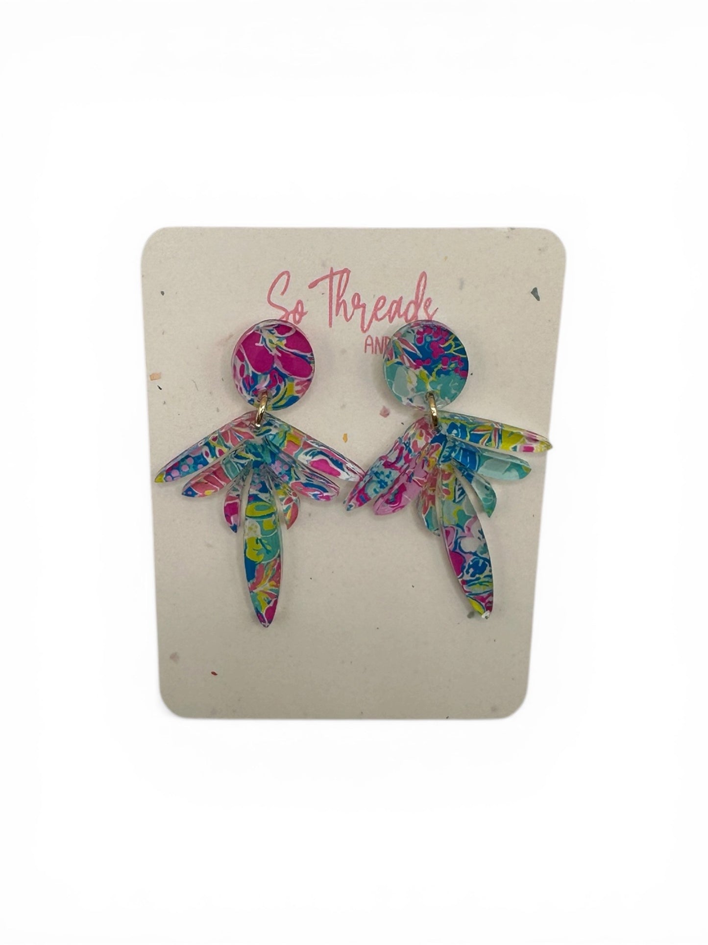Preppy Fan Dangle Earring