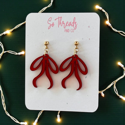 Christmas Bow Earrings
