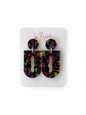 Neon Splatter Arch Statement Earrings