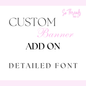 Add on Detailed Font