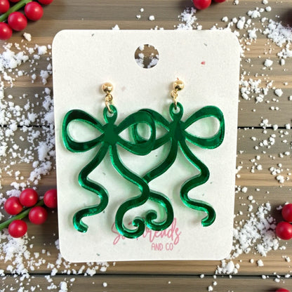 Christmas Bow Earrings