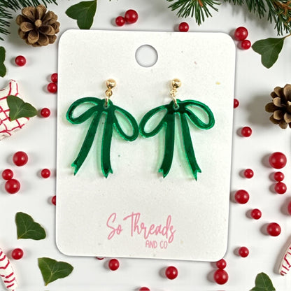 Christmas Bow Earrings