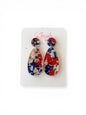 Americana Paint Splash Teardrop Earrings