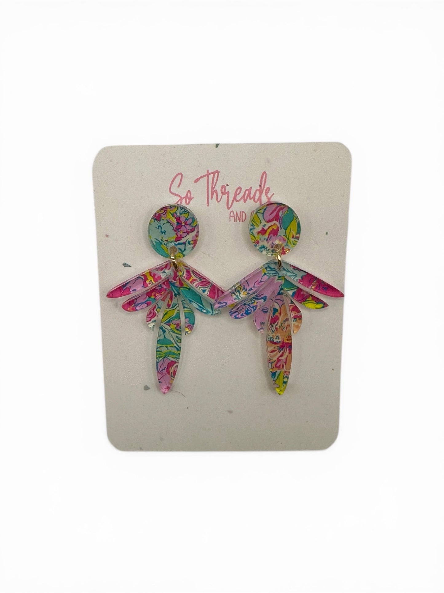 Preppy Fan Dangle Earring