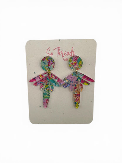 Preppy Fan Dangle Earring