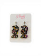 Class of 2026 Midnight Confetti Graduation Earrings