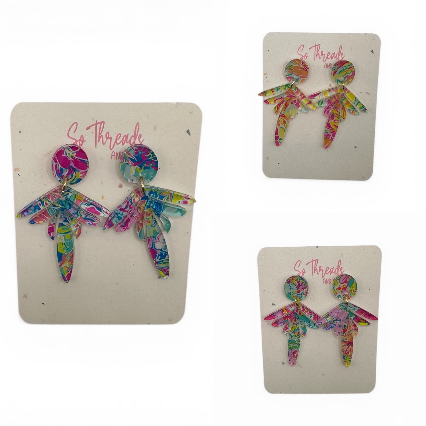 Preppy Fan Dangle Earring