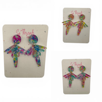 Preppy Fan Dangle Earring